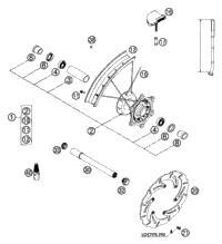 KTM REAR RIM 2,15X18'' EXCEL AL7 2005 125 EXC 54810070000