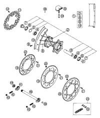 KTM REAR RIM 2,15X18'' EXCEL AL7 2009 530 XC-W USA 5481007000030