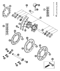 KTM REAR RIM 2,15X18'' EXCEL AL7 2005 250 EXC Factory Racing & 5481007000030
