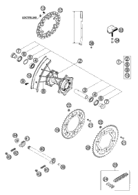 KTM REAR RIM 2,15X18'' EXCEL AL7 2009 450 EXC USA 5481007000030