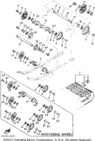 Pin, Spring 1992 BRAVO T (LONG TRACK) (BR250TS) 91609-40040-00