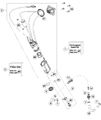 KTM TRIPLE CLAMP TOP X=22 BLACK 2014 125 SX 7770103402230