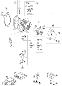 KTM Top triple clamp X=22 mm 2019 NEW PART 2019 250 XC 7910103402230