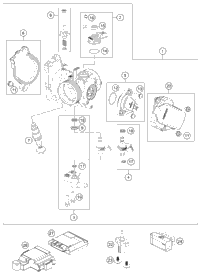 KTM Top triple clamp X=22 mm 2019 2022 150 SX Chassis 7910103402230
