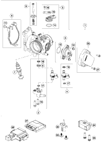 KTM Top triple clamp X=22 mm 2019 NEW PART 2019 250 XC-F 7910103402230
