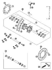 KTM HAND BRAKE CYLINDER CPL. SX 06 2007 250 XC-W 54813001200