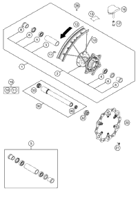 KTM RIM REAR 2,15X18'' BLACK 2019 450 EXC-F SIX DAYS 7811007010030