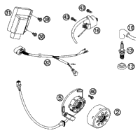 KTM STATOR KOKUSAN 2K-3    2005 2005 2009 200 XC-W 54839204000