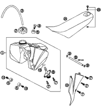 KTM REAR WHEEL HUB CPL.    2004 2004 2012 50 SX Mini 45110010144