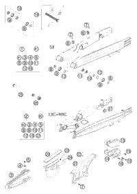 KTM FRONT RIM 1,6X21'' EXCEL AL4 1995 300 SX 54609070100