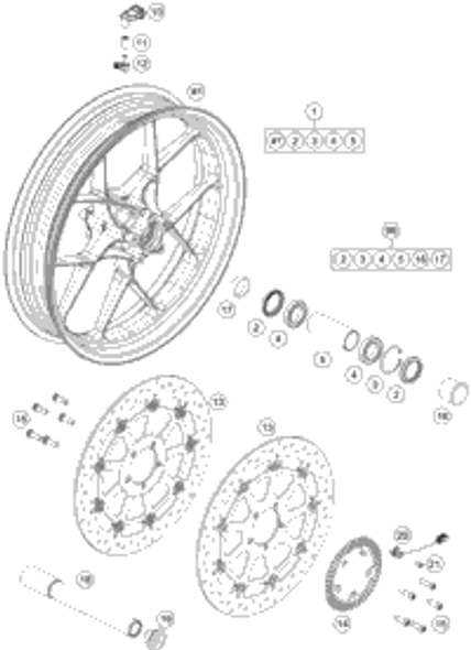 KTM BOT.TRIPLE CLAMP 22-24 OFFSET 2010 690 Enduro R 7650103102301S