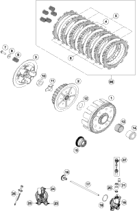 KTM CLUTCH KIT 200 EXC 09-12 2012 150 SX 50332010110