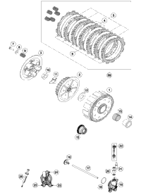 KTM CLUTCH KIT 200 EXC 09-12 2011 150 SX 50332010110