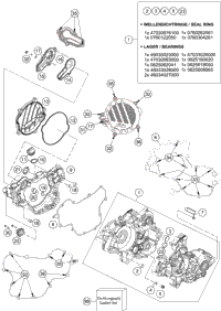 KTM GASKET SET 450 SX-F ON DEMAND 2021 500 XCF-W Engine 79430099000