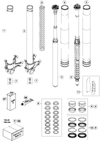 KTM Fork outer tube 49,13x577 dt54 db60 natu 2018 350 EXC-F 48601671