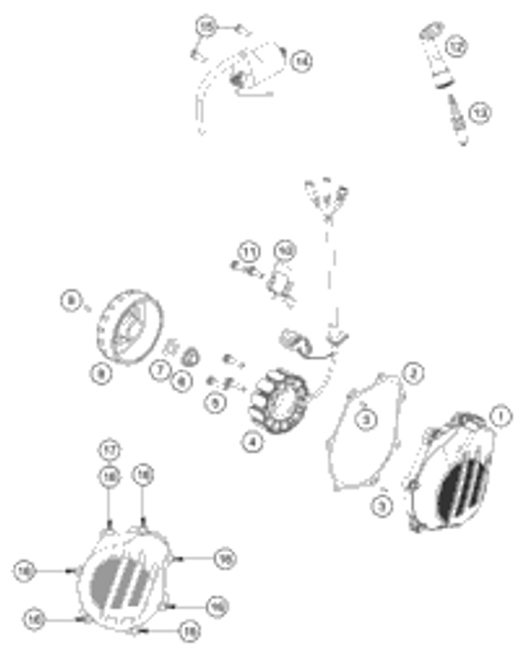 KTM ENGINE GASKET KIT 450 EXC-F 17 ON DEMAND 2020 500 XCF-W 79430199000