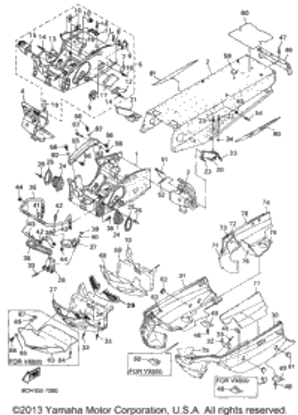 Rivet, Blind (90267-40069-00 ) 1997 VMAX 600 SX (VX600SXA) 90267-40135-00