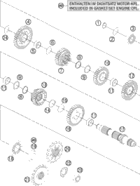 KTM GASKET SET 125-200  '98-'05 2003 125 SXS 50330099000