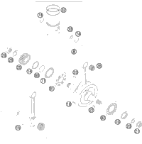 KTM GASKET SET 125-200  '98-'05 2005 125 SX Tyla Rattray 50330099000