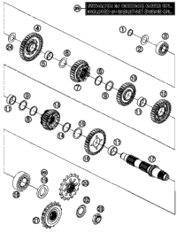 KTM GASKET SET 125-200  '98-'05 2000 125 SXS 50330099000