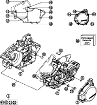 KTM GASKET SET 125-200  '98-'05 2004 200 EXC 50330099000