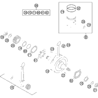 KTM GASKET SET 125-200  '98-'05 2000 125 EXE 50330099000