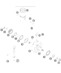 KTM GASKET SET 125-200  '98-'05 2001 125 SXS 50330099000
