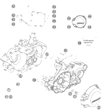 KTM GASKET SET 125-200  '98-'05 2005 200 EXC 50330099000