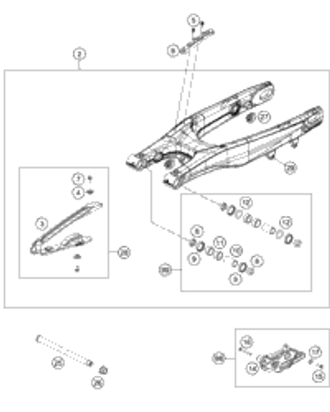 KTM TRIANGLE LEVER CPL. SX  2017 2017 2017 150 SX 7900408014401