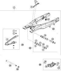 KTM TRIANGLE LEVER CPL.SX2016 2016 2016 150 SX 7900408004401