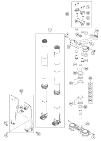 KTM Triangular centilever SX cmpl. 2022 125 SX Chassis 7910408004401