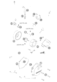 KTM E-STARTER ENGINE KPL. 0,45 KW 2003 540 SXS Racing 59040001000