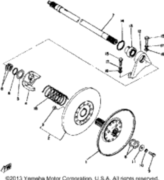 Bolt (8J7) (97303-10030-00) 1980 EX440D 97013-10030-00