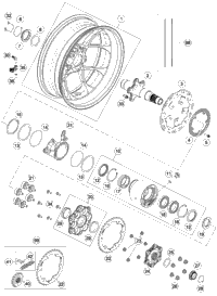 KTM BRAKE CAL. RE. - WITHOUT PADS 2014 690 Duke Black 7601308000101