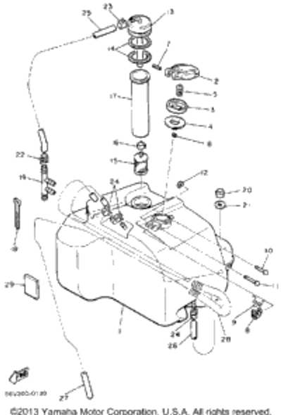 Pin, Spring 1990 VK540 (VK540EP) 91609-30016-00