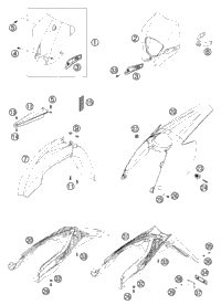 KTM FRONT HUB CPL. SX SILVER  03 2003 640 LC4 Supermoto Prestige 5480901004491