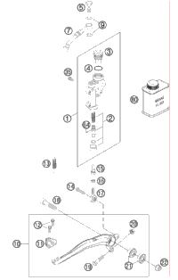 KTM FOOT-BRAKE CYLINDER SX 2003 2003 250 SX 54813060000