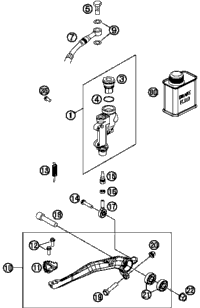 KTM FOOT-BRAKE CYLINDER SX 2003 2004 125 SX 54813060000