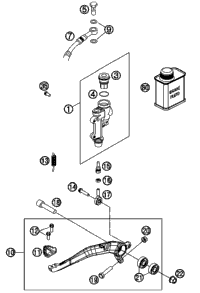 KTM FOOT-BRAKE CYLINDER SX 2003 2004 450 MXC Racing 54813060000
