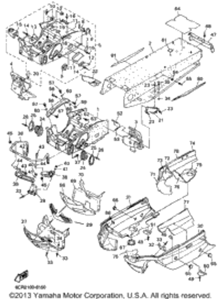 Clamp, Fuel Pipe 1998 VMAX 500 XT (VX500XTB) 8CR-21977-00-00