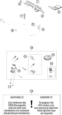 KTM CAMSHAFT EXH. R/S CPL. 2013 1190 RC8R 69336110144