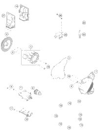 KTM Triple clamp top X=22mm 2024 450 XC-F Chassis A46001134022C1