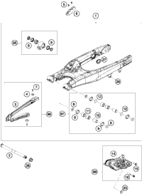 KTM BRAKE CALIPER REAR 2019 250 XC-W TPI 79613080001