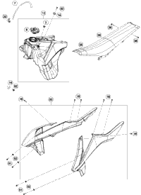 KTM REAR WHEEL HUB CPL.   2013 2013 2016 350 XCF 78010010244