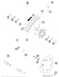 KTM REAR WHEEL HUB CPL.   2013 2013 2016 450 SXF 78010010244