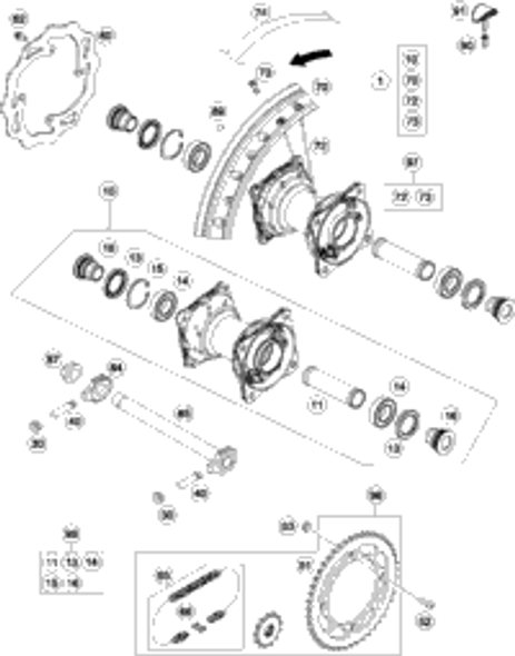 KTM UP. TRIPLE-CLAMP 22-24 OFFSET 2020 690 ENDURO R 2700103422330