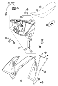 KTM FUEL TANK CPL. 10L    2014 2014 2014 300 XC 5480751313399