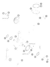 KTM BOT.TRIPLE CLAMP CPL. BL. 20MM 2016 250 FREERIDE 7000103202030