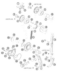 KTM BUSH SUPPORT A.BRIDGE CPL '05 '05 2012 250 XCFW 77036020150