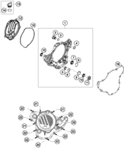 KTM GASKET KIT ENGINE 250 SX-F 2019 250 XC-F 79230099000